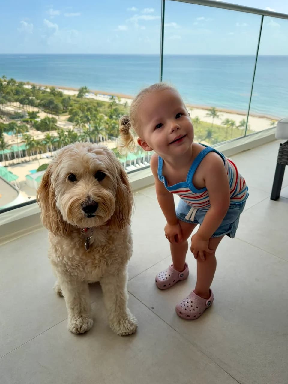 Riley and Ruby together at their new Florida home
