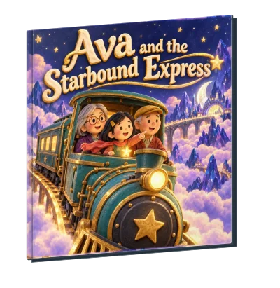 Ava and the Starbound Express personalized storybook cover