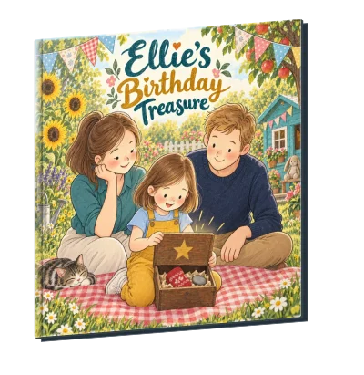 Ellie’s Birthday Treasure personalized storybook cover