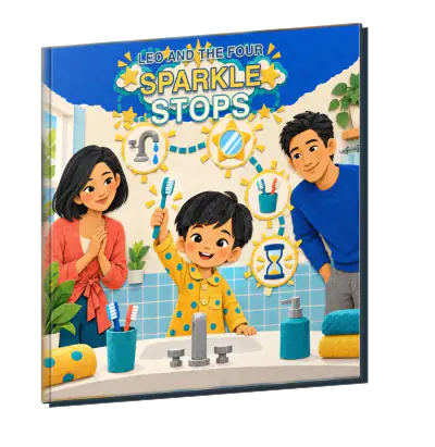 Leo and the Four Sparkle Stops personalized storybook cover