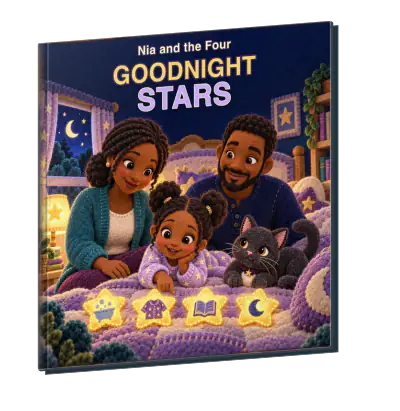 Nia and the Four Goodnight Stars personalized storybook cover